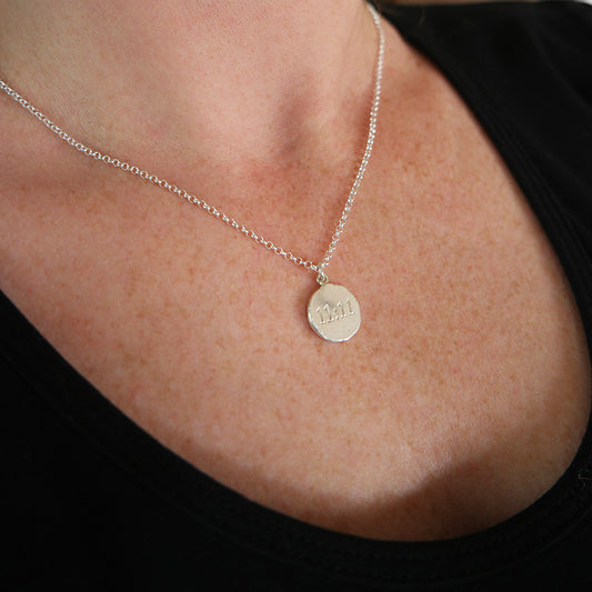 Zilveren ketting | Coin & 11:11