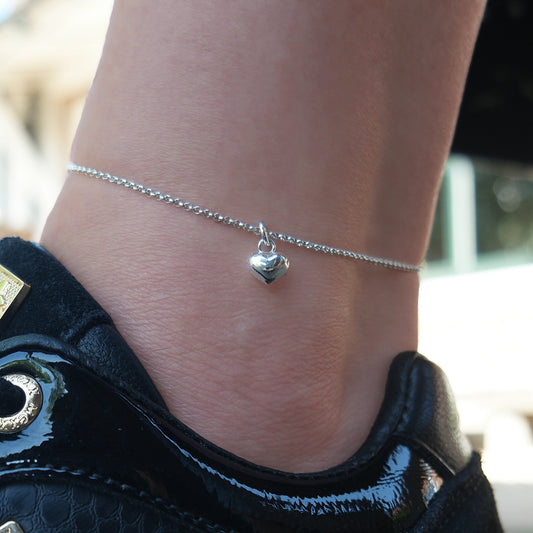 Zilveren enkelband| Bedel