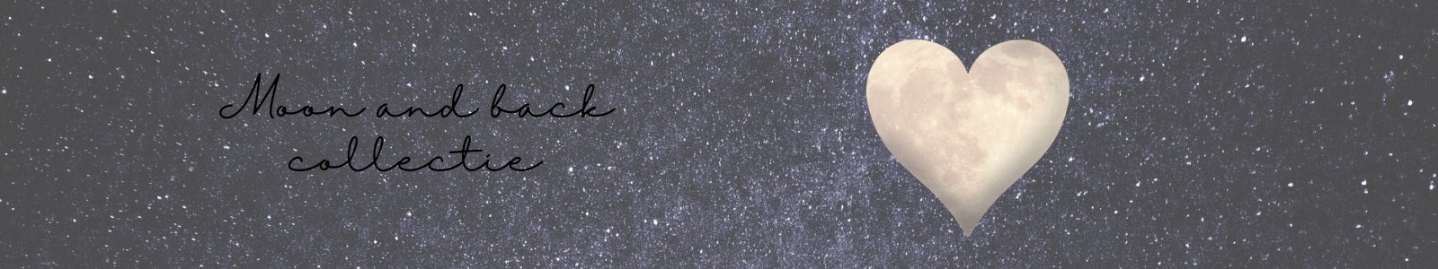 Collectie banner voor Moon and back collectie 