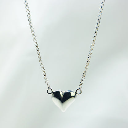 Zilveren ketting met hartje