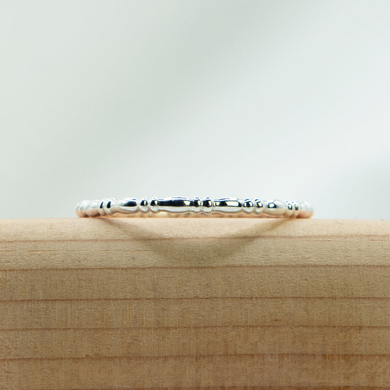 Zilveren stapelring | Eierdraad