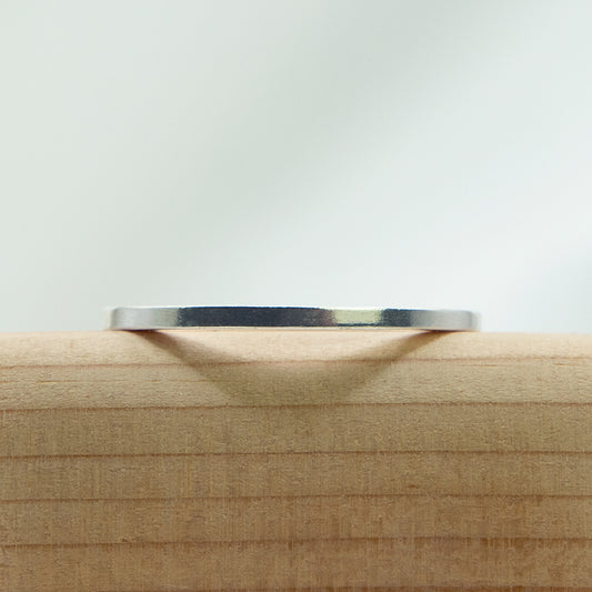 Zilveren vlakke ring