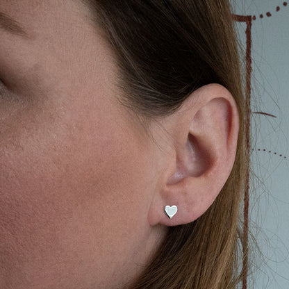 Zilveren oorbellen | Hart